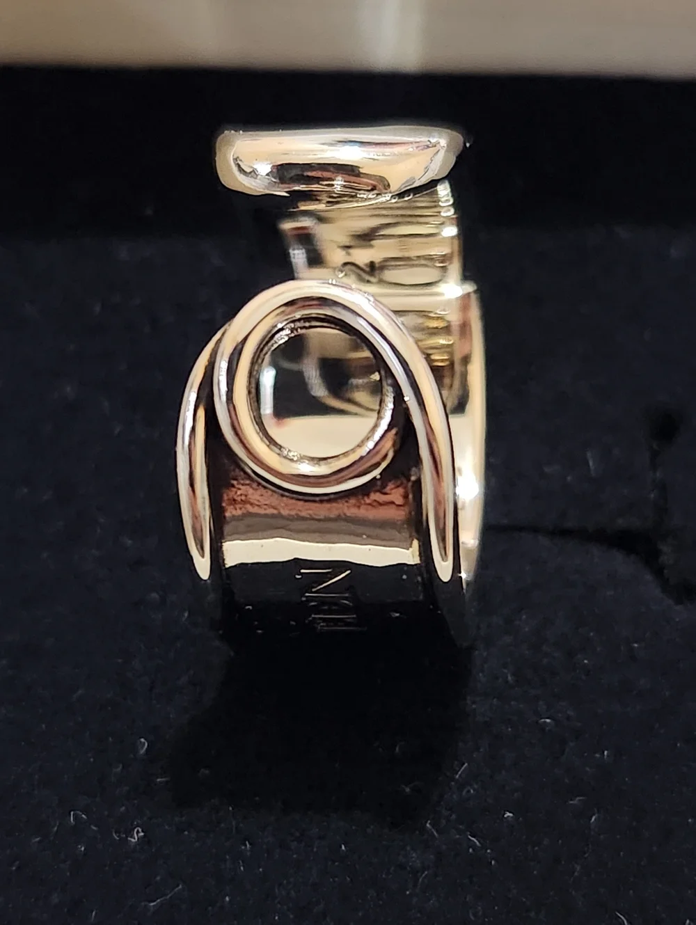 Alexander McQueen Silver Safety Pin Ring Size 21 Italy